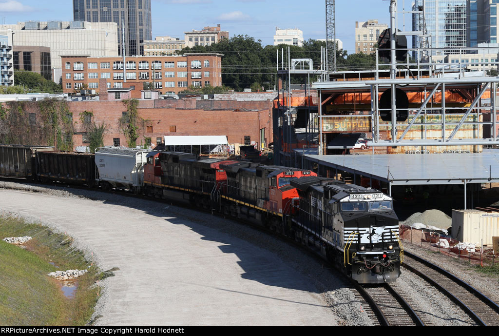 NS 4011 leads train 351 past the new Union Station